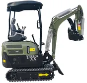 2025 4,000 lb Green TYPHON TERROR XX Mini Excavator Rubber Track with Kubota D902 Diesel Engine USA