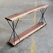 Live Edge Black Walnut Console Table