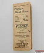 Advertising Collapsible Chicago Street Guide Viking Rotary Pump Company Map Book
