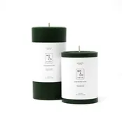 100% Beeswax Pillar Candles | All Natural, Handmade: Forest Green / Large (3" x 6")