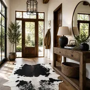 Black and White Cowhide Rug, Salt and Pepper