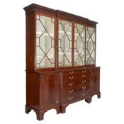18th Century George III Mahogany Breakfront Bookcase