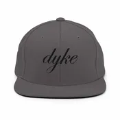 Black-on-Black Faggot  Script 6 Panel Flatbill Snapback Hat
