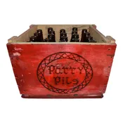 Belgian Parry Pils Wooden Crate with Beer Bottles