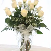 Dozen White Roses