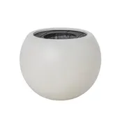 20" Wide Indoor/ Outdoor White Fishbowl Planter with a Matte Finish