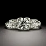Art Deco .65 Carat Diamond Engagement Ring