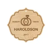Personalized Christmas Ornament | Wedding Rings