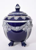 19th Century German Cobalt Blue Covered Decorative Piece — LA MAISON SUPREME