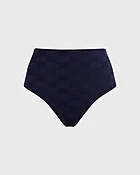 Bas de maillot de bain taille haute femme Turtle Monogram Jacquard