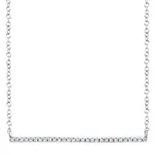 14 Karat White Gold Diamond Bar Necklace