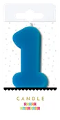 1 Neon Number Candle Blue