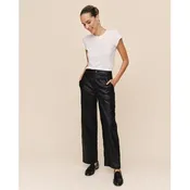 BELLA DAHL FAUX LEATHER PANT IN BLACK
