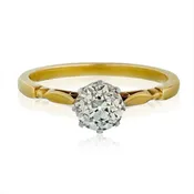 0.91 carat Old European Cut Diamond G/VS1 EGLUS  Ring