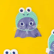 Bromstad Printing Co. - Frog Hat Cat Clear Sticker