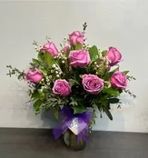 1 DOZEN LAVENDER ROSES