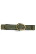 A Long Run Olive Stretch Belt