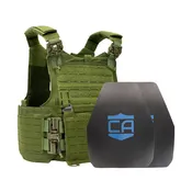 Caliber Armor NIJ Certified* AR550 Package with Modular Overt Defense (M.O.D.) Body Armor Plate Carrier – NIJ Level III+