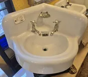 Corner Bathroom Sink 1930