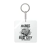 Square Keychain — 'Minis in the Rose City' 50th Anniversary Souvenir — PNW Miniature Shows