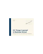101 Things I Learned in Business School