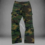 Baruda - Flare Nylon Cargo Pants - Camo - 409FS 404