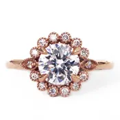 Anastasia 1ct Floral Diamond Halo Engagement Ring