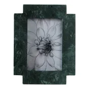 4 in. x 6 in. Green Marble Cut Corners Photo Frame