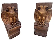 Antique Architectural Salvage Eagle Corbels - Pair