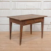 18th C Continental Painted Farm Table with Drawer