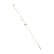14k Gold Star of David with Diamond Bracelet