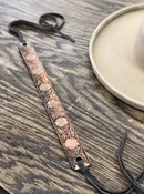 14" Tooled Leather Hat Band