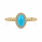 Azure Oasis Turquoise Rope Ring