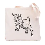Baby Goat Tote Bag - Reusable, Eco-Friendly, Shopping, Grocery, Gift, Market