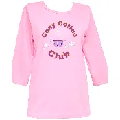 Cozy Coffee Club 3/4 Scoop Neck
