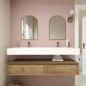 Alysa 60’’ Floating Bathroom Vanity Set with FLX16 Acrylic Sink/Double Faucet Hole