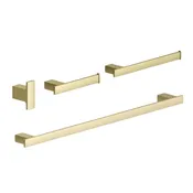 Jinox Danube Bathroom Accessory Set, Hook, Tissue Holder 7", Hand Towel Holder 12", Towel Bar 24"