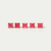 0.52 Carat Each Pink Princess Lab Grown Diamond