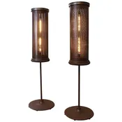Pair of Vintage Industrial Floor Lamps - Vintage Industrial by Get Back, Inc