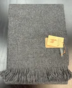 Blanket brushed/woven 100% alpaca 78 x 52″ fringed CA