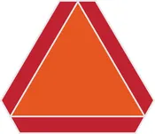 14  X 16  ORANGE AND REDSLW MVING VHCLE