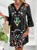 Button Down Tie Waist Shirt Dress