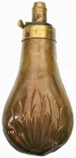 British Brass Powder Flask Circa 1850