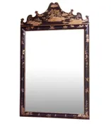 18th C Style Burton-Ching Charles II Black Chinoiserie Regency Mirror — Thrive Decor