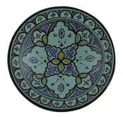Aqua Serving Plate Handmade X-Large 14 inches - Treasure of Morocco