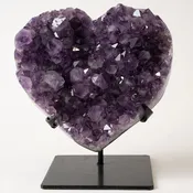 Amethyst Heart on Stand 5.08 kg  9"w x 8"h