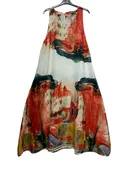 00062 A PRINTED LINEN DRESS