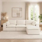 4 Pieces 3-Seat Modular Sectional Sofa (PAS-2637-LS+MS+RS+FT)