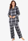 Black Plaid Flannel PJ Set and Slipper