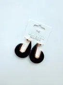 acrylic teardrop earrings - black